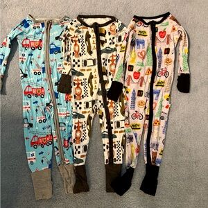 Little Sleepies Zippies, Set of 3, 6-12M
